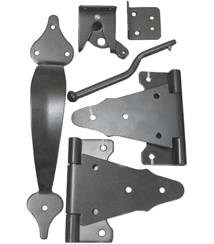 thumbnail image 2 of NUVO IRON 5 In. Black Galvanized Steel Decorative Ornamental Gate Hardware Kit H 2 of 11