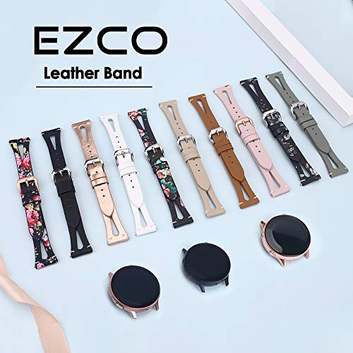 EZCO Leather Bands Compatible with Samsung Galaxy Watch Active 2 / Active/Gear Sport/Galaxy Watch 42mm, Soft Genuine Leather Watch Band Strap Replacement Wristband Accessories Women Man - Thumbnail 6