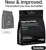 Protein Works Vegan Soy Protein BLACK Vanilla Crème 1kg 27g Protein view 2