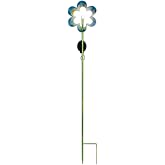 Sunset Vista Designs Solar Cake Flower, Aqua, 42.5" Tall