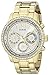 GUESS Women's U0559L2 Sporty Gold-Tone Stainless Steel Watch with Multi-function Dial and Pilot Buckle