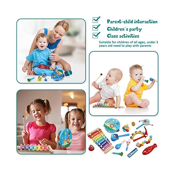 Anpro-27pcs-Musical-Instruments-for-Toddlers-Wooden-Percussion-Instruments-Toy-Set-with-Canvas-Bag-Best-Gift-for-Children-Over-3-Years-Old Anpro 27pcs Musical Instruments for Toddlers, Wooden Percussion Instruments Toy Set with Canvas Bag, Best Gift for…