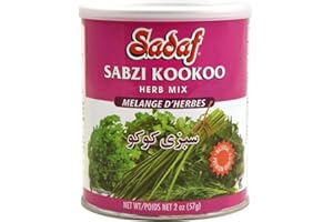 Sadaf Sabzi Kookoo - Dried Herbs Mix - Persian Spices for Cooking and Flavoring Food - Natural Herb Mix - Kosher - 2 Oz Can