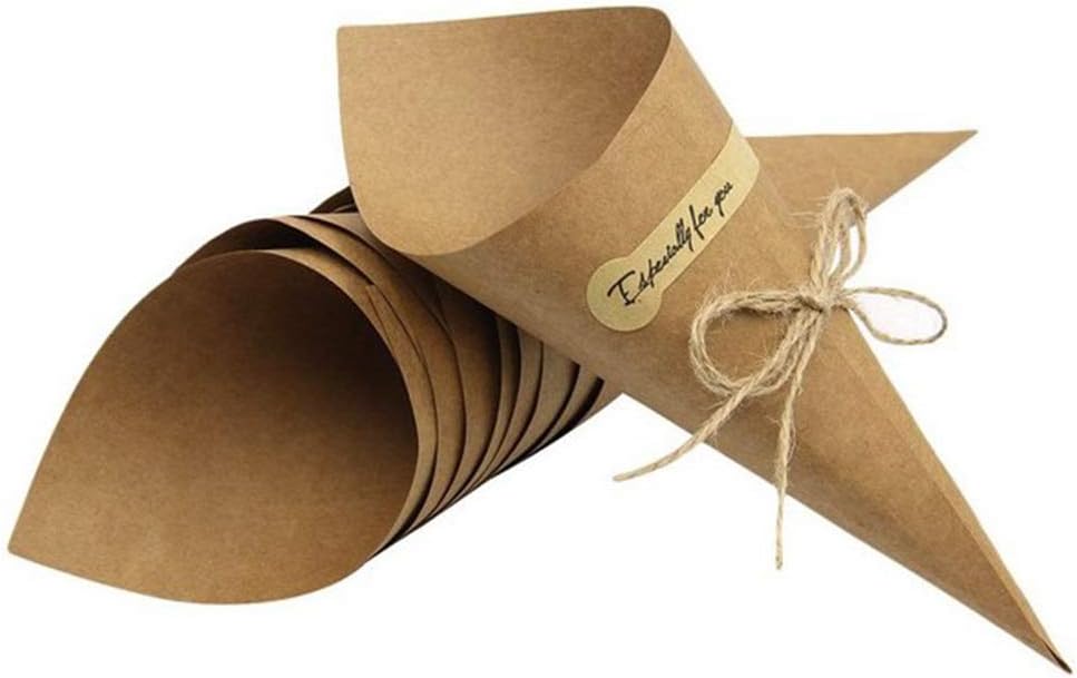 Papel Kraft DIY para Hacer Bolsas Decorativas para Confeti de Boda  Chocolate Ramos de Flores 50 Piezas Embalaje de Ramo de Papel Kraft,Conos de  Papel Kraft Vintage Dulces Oficina y papelería Cajas