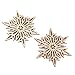 rosenice 10pcs Wooden Snowflake Pendant Christmas Decoration Embellishments with String