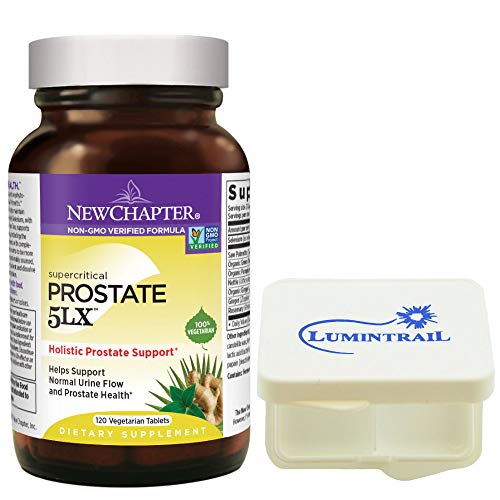 New Chapter Holistic Prostate Supplement, Prostate 5LX with Saw Palmetto - 120 Vegetarian Capsules Bundle with a Lumintrail Pill Case New Chapter Holistic Prostate Supplement, Prostate 5LX with Saw Palmetto - 120 Vegetarian Capsules Bundle with a Lumintrail Pill Case