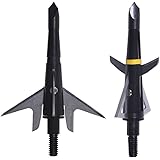 Swhacker 4 Blade Hybrid Crossbow Broadhead 100 Gr. 1.75in. 3 PK. Black, One Size