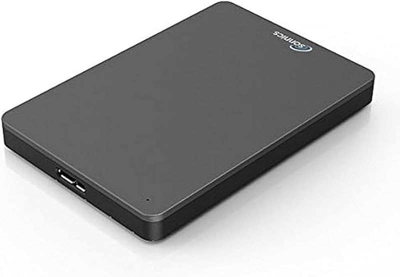 Sonnics 1TB USB 3.0 Portable External Hard Drive Dark Grey