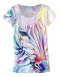 KaiTingu Women's Short Sleeve Horse Graphic Print Vintage T Shirt