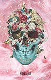 NOTEBOOK: Pink Marble Sugar Skull Goth accessories Notebook - College classic Ruled Pages Book (5.5 by 