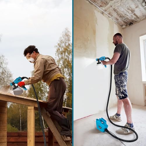 Tilswall Paint Spray Gun 800W | HVLP Electric Container 1300 ml, 3 Modes and 3 Nozzles, 1200 ml/min, Easy to Use and Clean, for Furniture and Fences