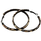 Leopard Print Earrings Wrapped Leather Teardrop Round Circle Hoop Earrings for Women Chunky Leopard Print Eardrops Geometric Hoop Party Jewelry