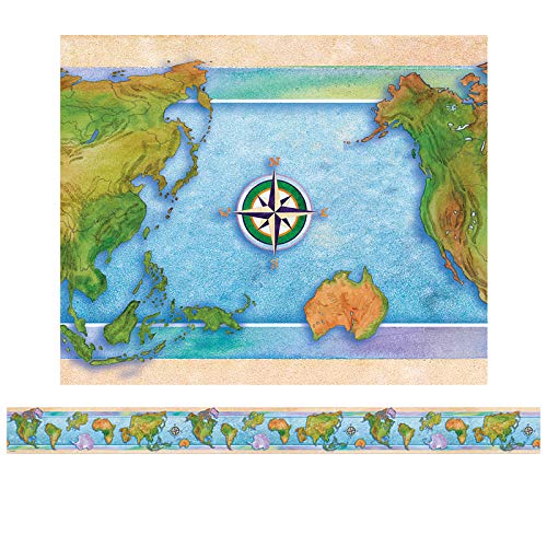 Edupress World Continents Straight Border Trim (EP63304)