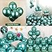 Chrome Metallic Balloons for Party 50 pcs 12 inch Thick Latex balloons for Birthday Wedding Engagement Anniversary Christmas Festival Picnic or any Friends & Family Party Decorations-Metallic Green