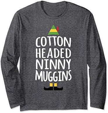 Unisex Cotton Headed Ninny Muggins! Cool Christmas Elf T-Shirt Small Dark Heather