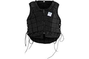 Menolana Horse Riding Safety Eventing Equestrian Protective for Adults Boys and Girls, Equine Equestrian Equipment Supplies, Black