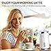 HadinEEon Milk Frother, Electric Milk Frother & Steamer for Making Latte, Cappuccino, Hot Chocolate, Automatic Cold Hot Milk Frother & Warmer (4.4 oz/10.1 oz), Coffee Frother Milk Heater (White)