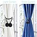 Remunkia Magnetic Curtain Holdbacks Drapery Tiebacks: 2Pack 16 Inch Tie Backs Holdback for Blackout Sheer Window Treatment, Black, Upgrade
