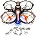 RC Stunt Drone Quadcopter w/ 360 Flip Crash Proof for Kids & Beginner, 2.4GHz, 4 CH, 3 Blade Propellers w/ Practice Landing Pad, 2 USB Charger & Spare Parts