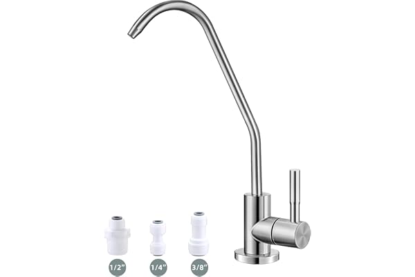 Drinking Water Faucet,Lead-Free Sink Reverse Osmosis Faucet,Water Filter Faucets for Kitchen Bar Sink,Brushed Nickel SUS304 R