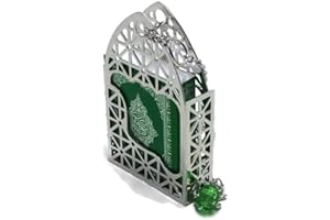 Islamic Car Rear Mirror Hanging Decorative Ornament Vehecle Necklace AMN142 Mini Al-Quran in Metal Cage Pendant Ramadan Eid M
