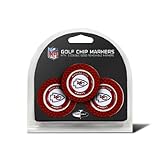 Set of 3 Kansas City Chiefs Poker Chips with removable Golf Ball Markers