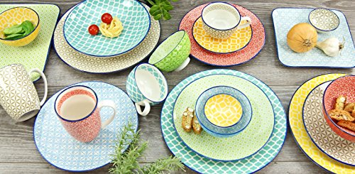 CreaTable, 17362, Serie Mediterran, 16-teiliges Geschirrset, Kombiservice aus Steinzeug, spülmaschinen- und mikrowellengeeignet, Qualitätsproduktion – Bild 7