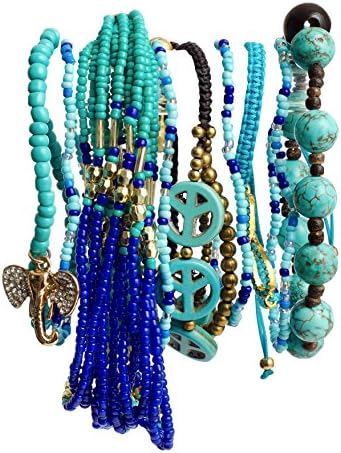 Halcraft Boho Infinity Collection Turquoise Bracelet Stack