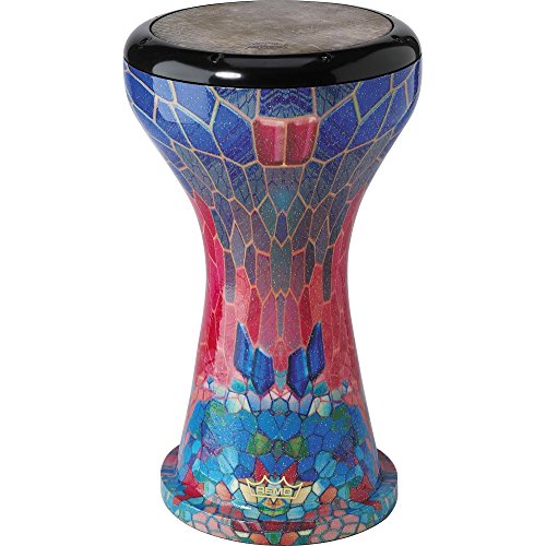 Remo Doumbek, Ergo-Crystal, Internal Counterhoop, 9" Diameter, Fabric Sapphire Ruby