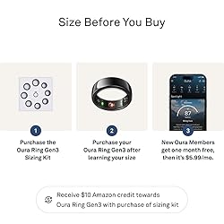 Oura Ring Gen3 Horizon - Black - Size 10 - Smart