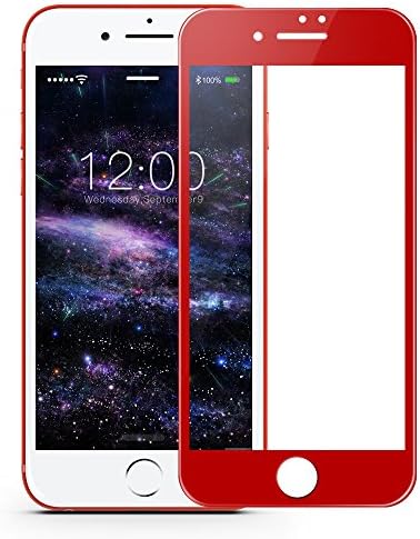 Screen Protector Iphone 7 plus/ 8plus Red Tempered Glass Vontox Glass Tempered Glass Protection Film 9H Hardness for iPhone 7 plus/ 8plus (5.5 ") HD