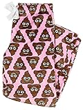Poo Poop Emoji Superminky Fleece Sleep Pants - Large