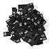 150 pcs WOVEN CLOTHING LABELS SIZE TAGS BLACK - S M L XL XXL XXXL(25pcs each size)