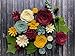 Wool Felt Flowers - Victorian Christmas Flowers - 19 Flowers & 24 leaves - DIY Christmas Wreaths, Garlands, Headbands
