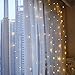 AMARS Curtain Lights 6.5ft x 6.5ft Warm White Backdrop LED Window Fairy String Lights Battery Operated with 8 Modes Remote Control Timer for Bedroom Wedding Party Christmas Indoor Outdoor