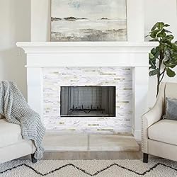 AULIGET 20 Sheets White Marble Look Mixed Metal