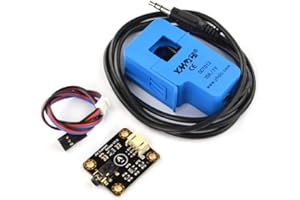 DFROBOT Gravity Analog AC Current Sensor (10A) - AC Signal Conversion Module and Open Type Transformer Probe Included - Non-contact Measurement