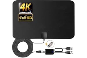IANTAT 2024 Newest TV Antenna, 400+ Miles Long Range Indoor Outdoor Digital HDTV Antenna for Smart TV, Highest Rated Signal Portable Antenna for Free Local Channels 4K, 16 ft Coaxial Cable