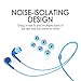 MEE audio Earphone Noise Isolating In-Ear Headphones with Memory Wire