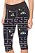Timemory Womens Printed GYM Athletic Workout Capri Leggings Running Tights