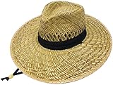 Simplicity Braided Fedora Sun Straw Hat with Hat Band & Adjustable Lanyard