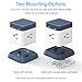 BESTEK Table Mountable Power Strip Cube Charging Station with 3-Outlet and 4 USB Plug Strip with Detachable Base, 5 Feet Extension Cord, Flat Plug,1625W, Blue