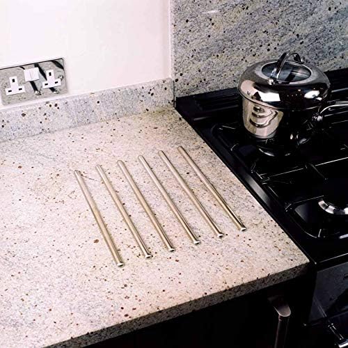 Unika Worktop Protector Rods 45cm Silver 6 Pack - Image 5