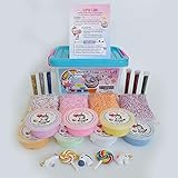 Lyds & Co Rainbow Fluffy Slime Kit for Girls | Slime Supplies Include Unicorn, Foam Beads and Glitter