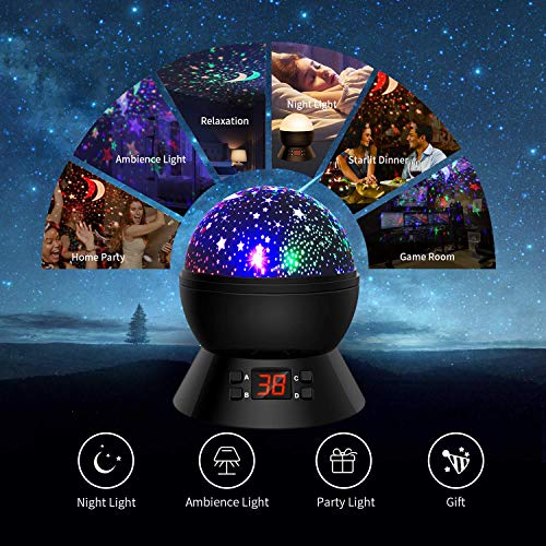 image for FKANT Star Projector, Night Lights for Kids 360-Degree Rotating Star M
