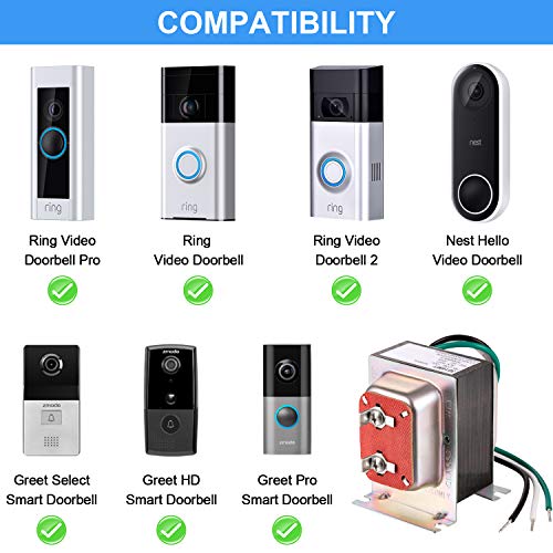 Doorbell Transformer, 16v 30va Compatible with Ring Video Doorbell Pro