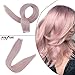RUNATURE 10PCS Pink Hair Extensions Tape in Colored Hair Accessories 22inch 25g Fun Makeup Glue on Hair Extensions for American Girls/Dollsthumb 1