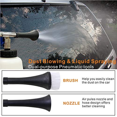 TorKettle Car Cleaning Gun High Pressure Interior Surface Washing Cleaner Tool,with Bottle, Brush,Air Sprayer Nozzle(Equipment US Edition)