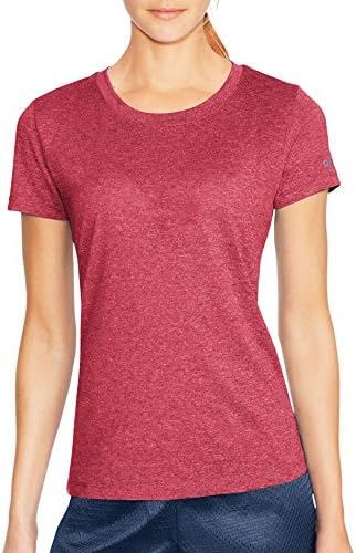 Champion Women's Powertrain Heather Tee, Red Spark Heather, L