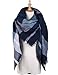 Women Blanket Oversized Tartan Scarf Wrap Shawl Cape Soft Checked Plaid Poncho Pashmina